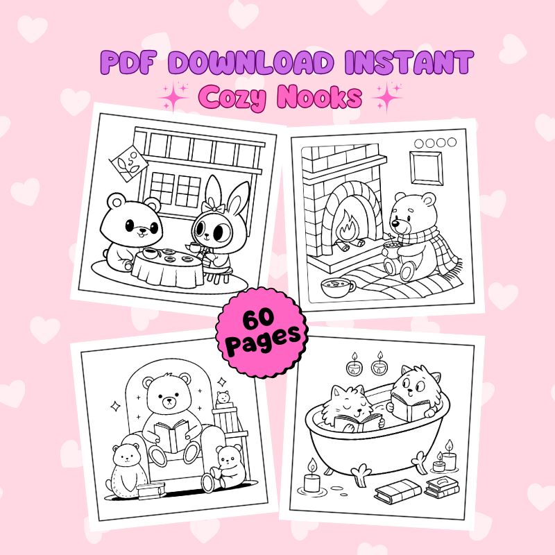 Coloring Book - Cozy Nooks